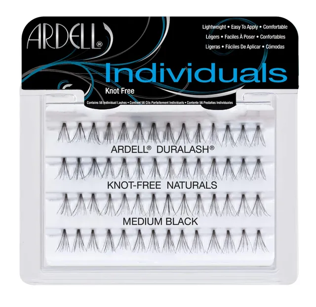 ardell-duralash-naturals-flares-knot-free-medium-black-56-cils-individuels-sans- image 1