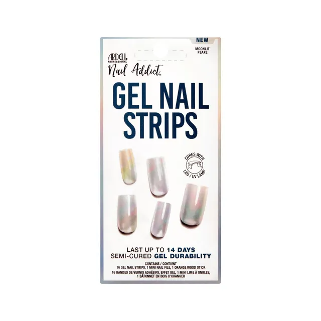 ardell-nail-addict-bandes-gel-semi-cured-moonlit-pearl-manucure-14-jours-sans-la image 1
