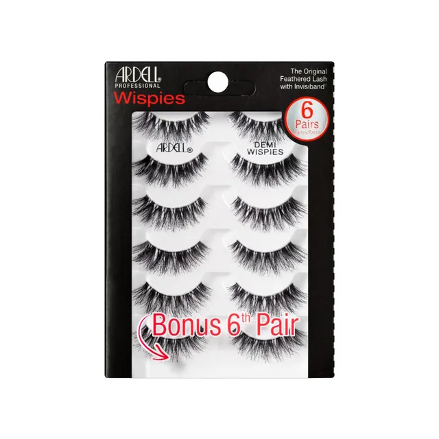 ardell-demi-wispies-faux-cils-bandeau-6-paires-effet-bouriff-mi-long-iconique image 1