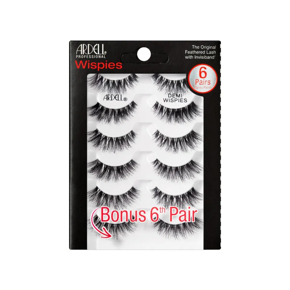 ardell-demi-wispies-faux-cils-bandeau-6-paires-effet-bouriff-mi-long-iconique image 1