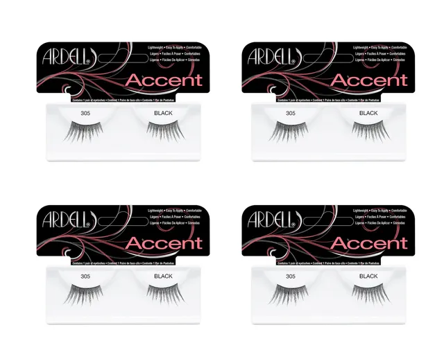 ardell-accent-305-pack-de-4-demi-cils-silhouette-effil-e-volume-et-longueur-moye image 1