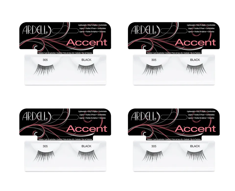 ardell-accent-305-pack-de-4-demi-cils-silhouette-effil-e-volume-et-longueur-moye image 1