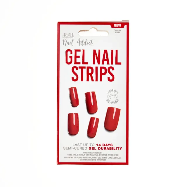 ardell-nail-addict-gel-nail-strips-cherry-bomb-bandes-vernis-gel-avec-catalyse-l image 1