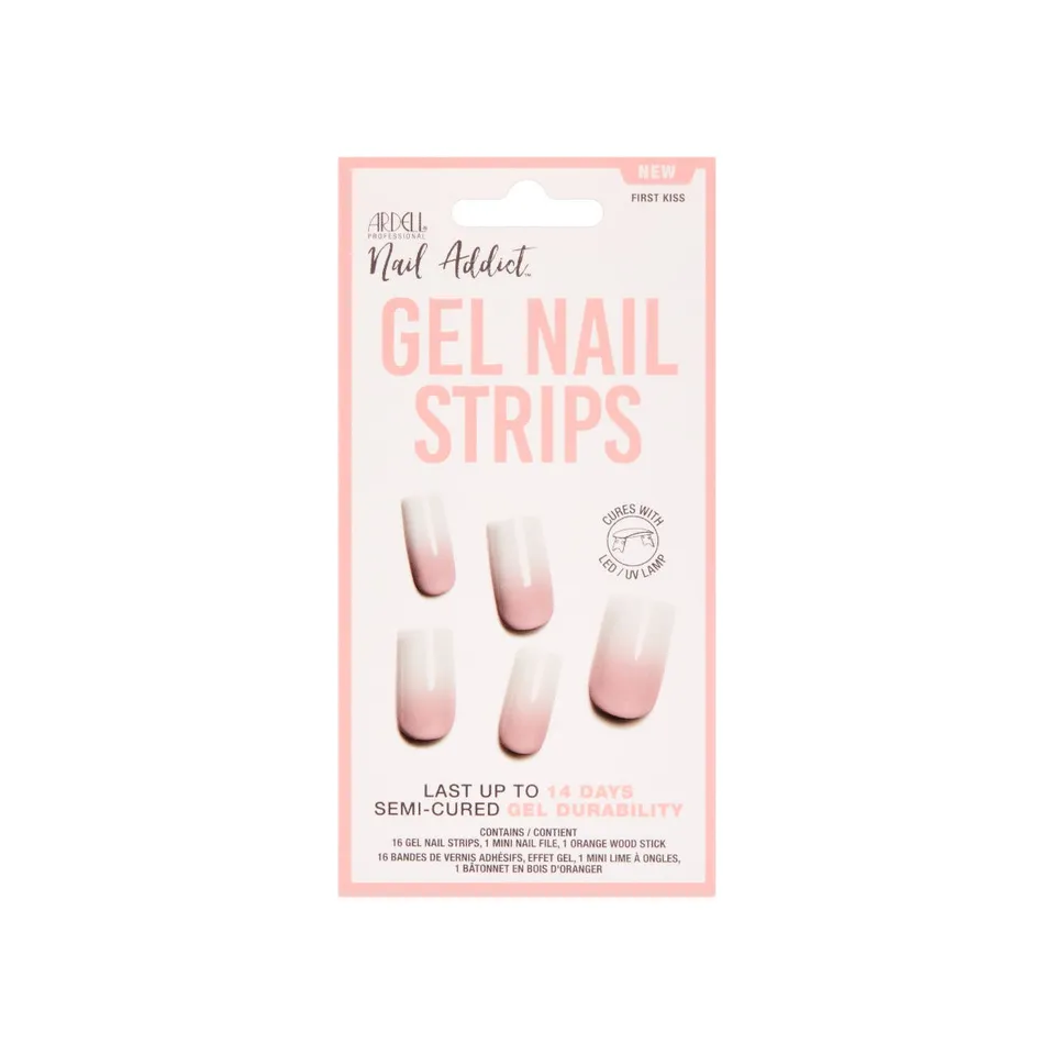 ardell-nail-addict-gel-nail-strips-bandes-vernis-gel-semi-cured-first-kiss-14-jo image 1