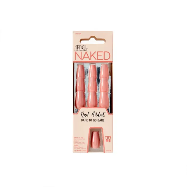ardell-nail-addict-naked-maven-faux-ongles-press-on-coffin-moyenne-finition-nude image 1