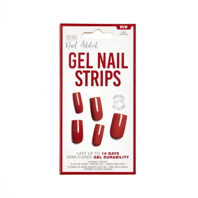 ardell-nail-addict-gel-nail-strips-pure-paprika-bandes-vernis-gel-semi-permanent image 1