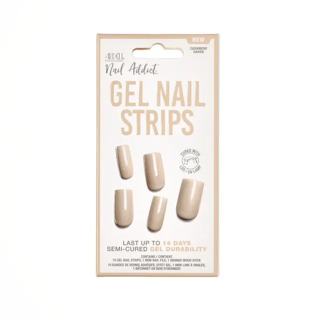 ardell-nail-addict-gel-nail-strips-cashmere-sands-bandes-de-semi-permanent-cure- image 1