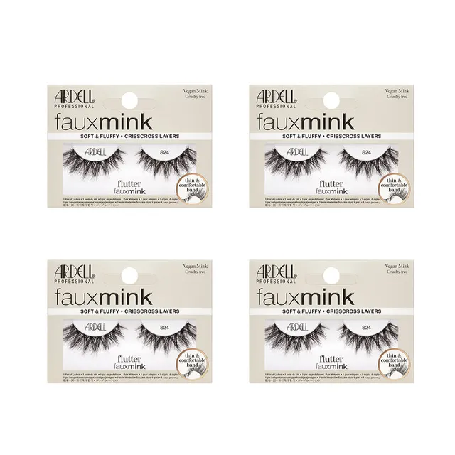ardell-fauxmink-flutter-824-lot-de-4-paires-de-faux-cils-effet-vaporeux-slimband image 1