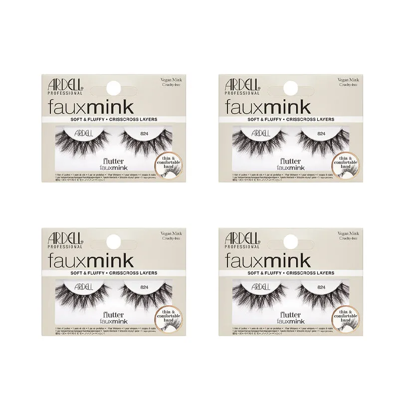 ardell-fauxmink-flutter-824-lot-de-4-paires-de-faux-cils-effet-vaporeux-slimband image 1