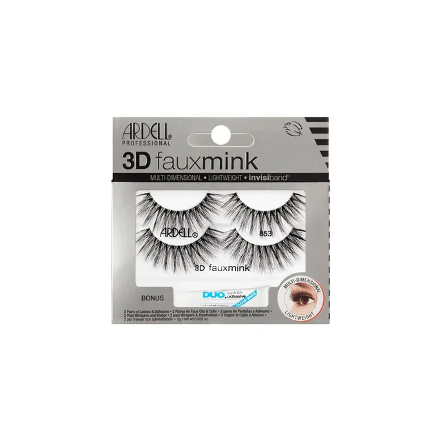 ardell-3d-faux-mink-853-2-paires-faux-cils-multidimensionnels-effet-vison-sans-c image 1