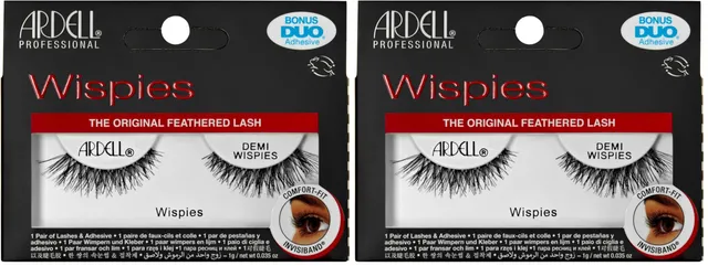 ardell-demi-wispies-faux-cils-noirs-avec-colle-et-tui-de-transport-inclus image 1