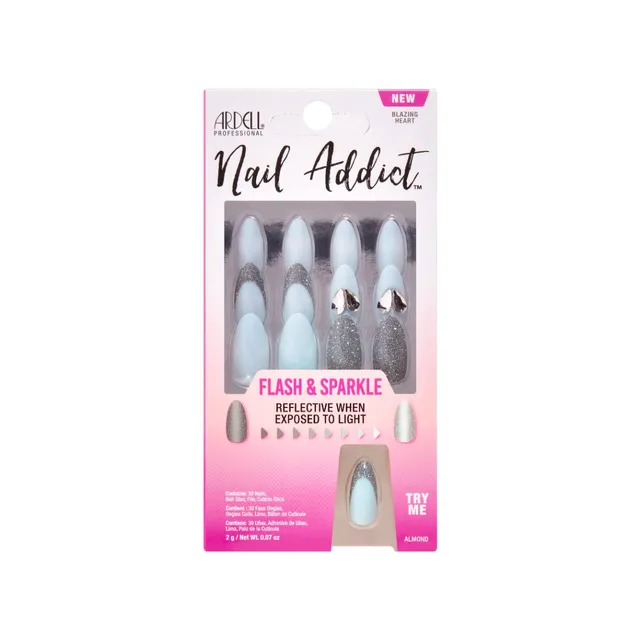 ardell-nail-addict-flash-sparkle-blazing-heart-faux-ongles-press-on-avec-paillet image 1