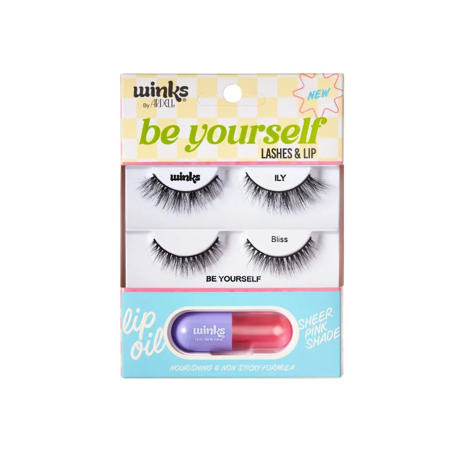 ardell-winks-be-yourself-lashes-lip-kit-kit-2-paires-de-cils-ily-bliss-et-lip-oi image 1