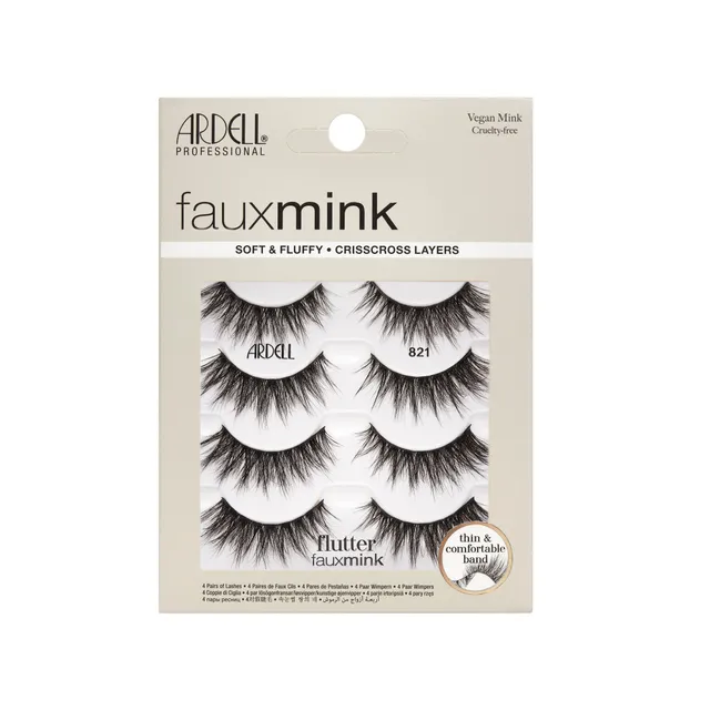 ardell-fauxmink-flutter-821-faux-cils-bandes-effet-ventail-flou-4-paires image 1