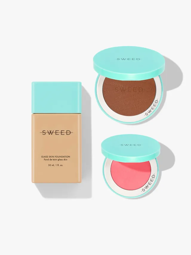 sweed-complexion-kit-coffret-3-bestsellers-teint-glass-skin-foundation-air-blush image 1