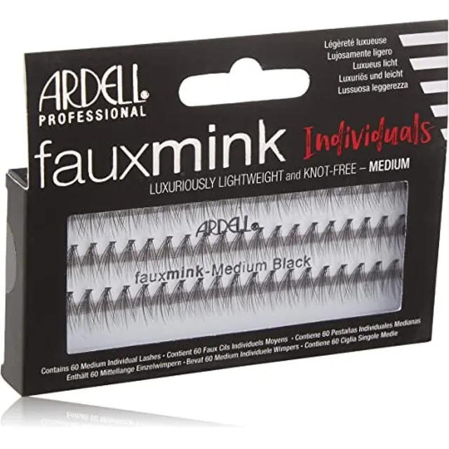 ardell-faux-mink-individuals-medium-black-faux-cils-individuels-mat-effet-mink-m image 1