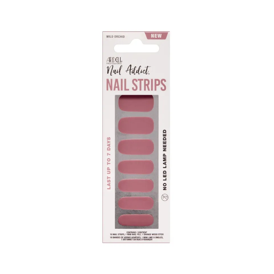ardell-nail-addict-nail-strips-bandes-ongles-wild-orchid-manucure-haute-brillanc image 1