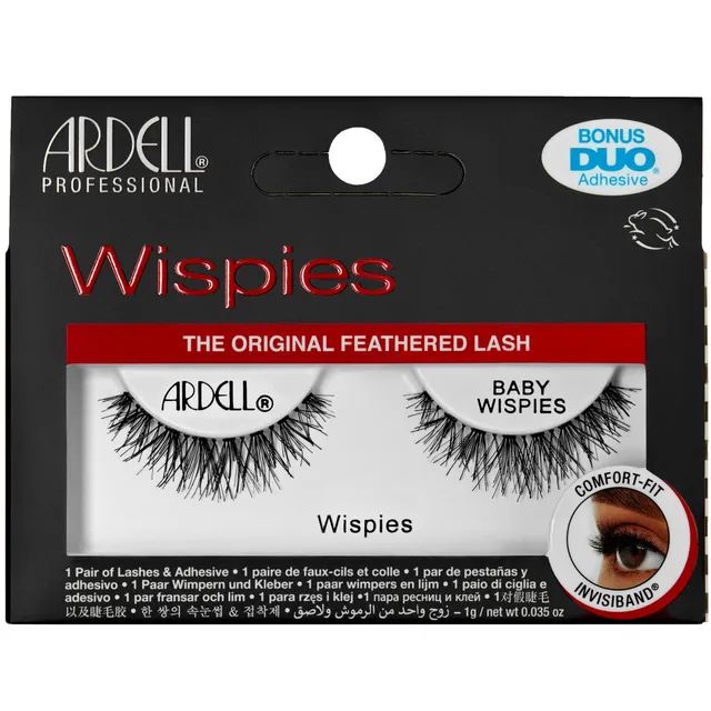 ardell-baby-wispies-faux-cils-vegan-criss-cross-l-gers-avec-colle-duo-effet-plum image 1