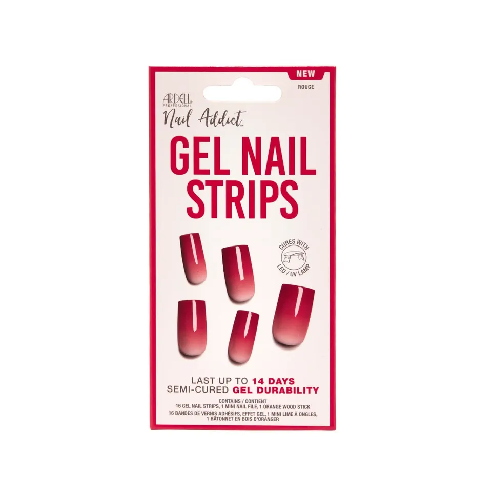 ardell-nail-addict-gel-nail-strips-bandes-de-vernis-semi-permanent-rouge-16-band image 1