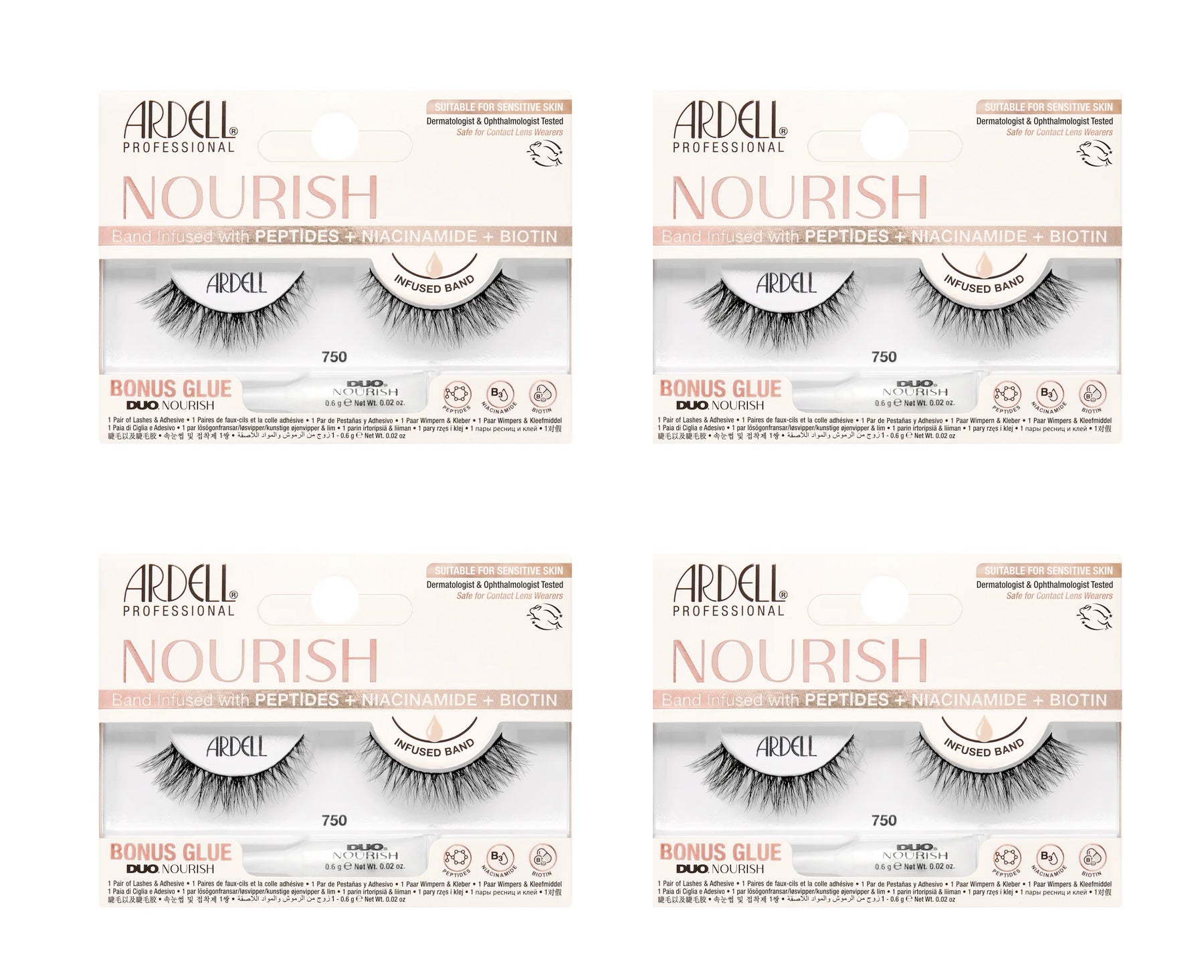ardell-nourish-lashes-750-faux-cils-effet-il-de-chat-bande-infus-e-de-soin-pepti image 1