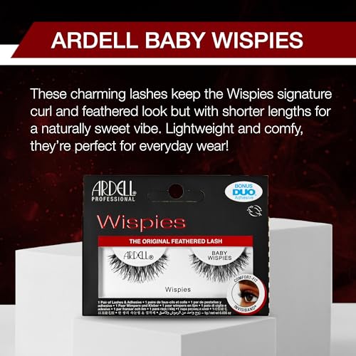 ardell-baby-wispies-faux-cils-vegan-criss-cross-l-gers-avec-colle-duo-effet-plum image 8