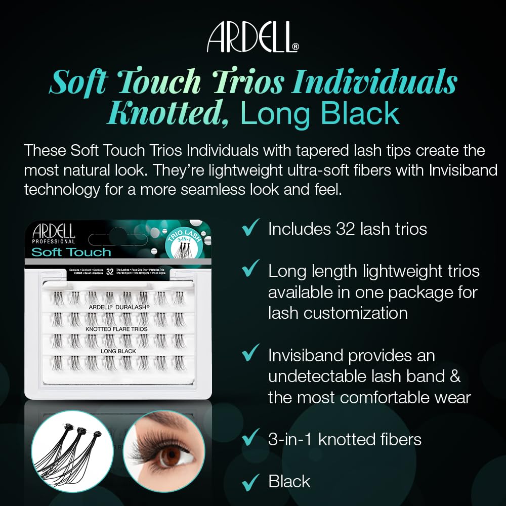 ardell-soft-touch-trios-individuals-faux-cils-individuels-en-trios-long-noir image 2