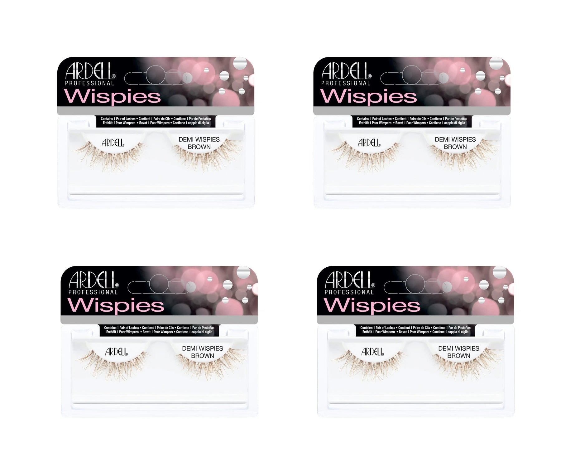 ardell-demi-wispies-brown-faux-cils-bruns-naturels-lot-de-4-paires image 1