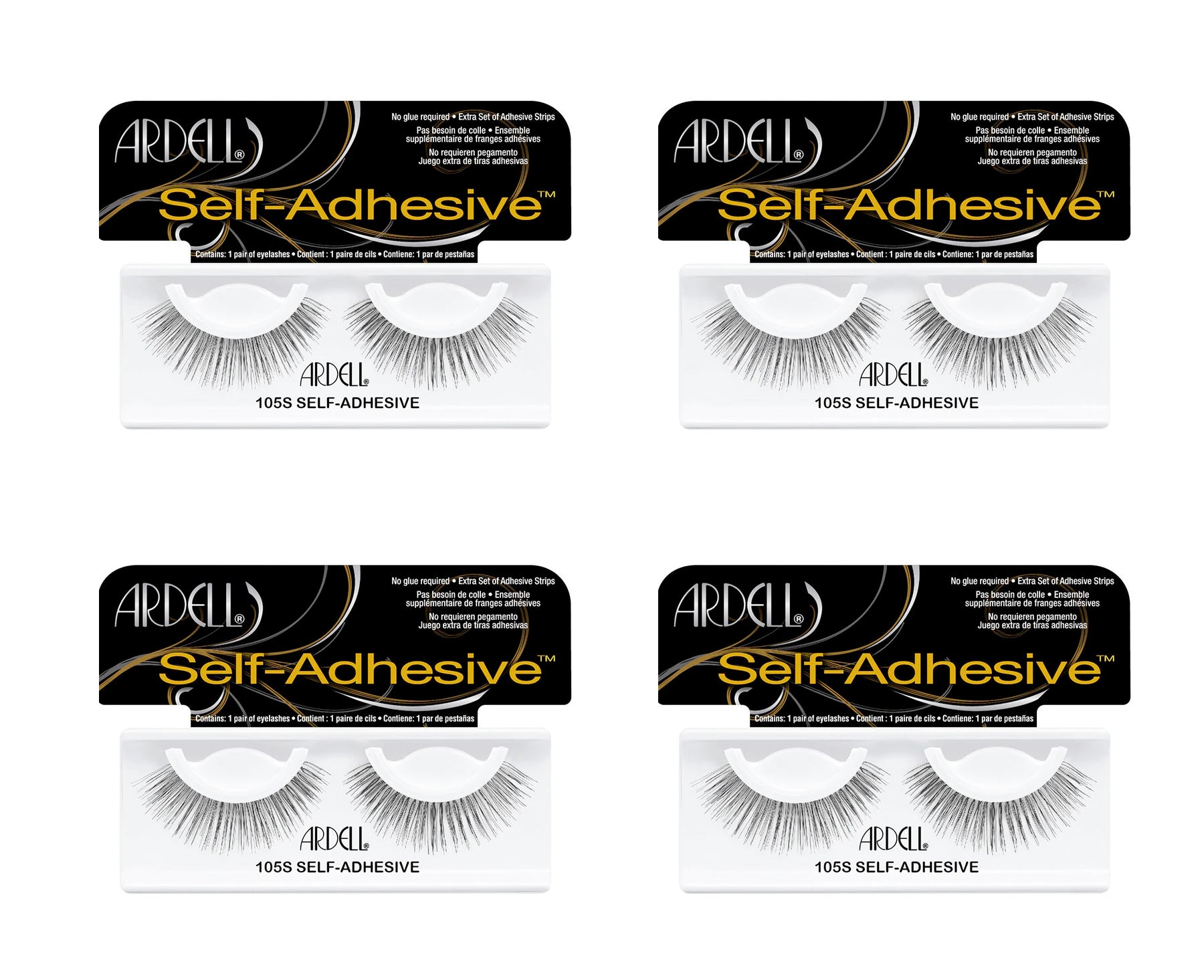 ardell-self-adhesive-105-faux-cils-auto-adh-sifs-bande-pr-encoll-e-pack-de-4-pai image 1