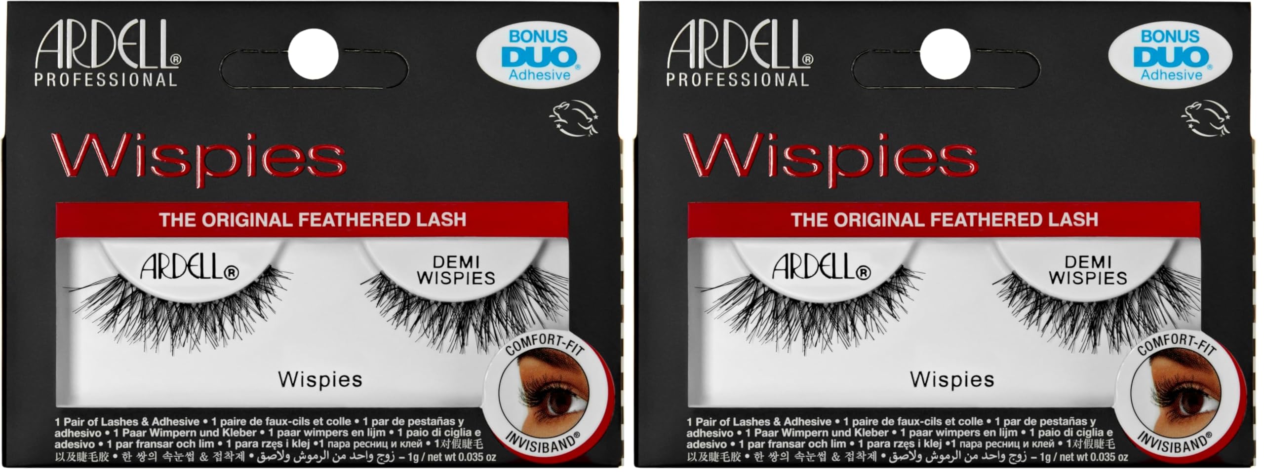 ardell-demi-wispies-faux-cils-noirs-avec-colle-et-tui-de-transport-inclus image 1