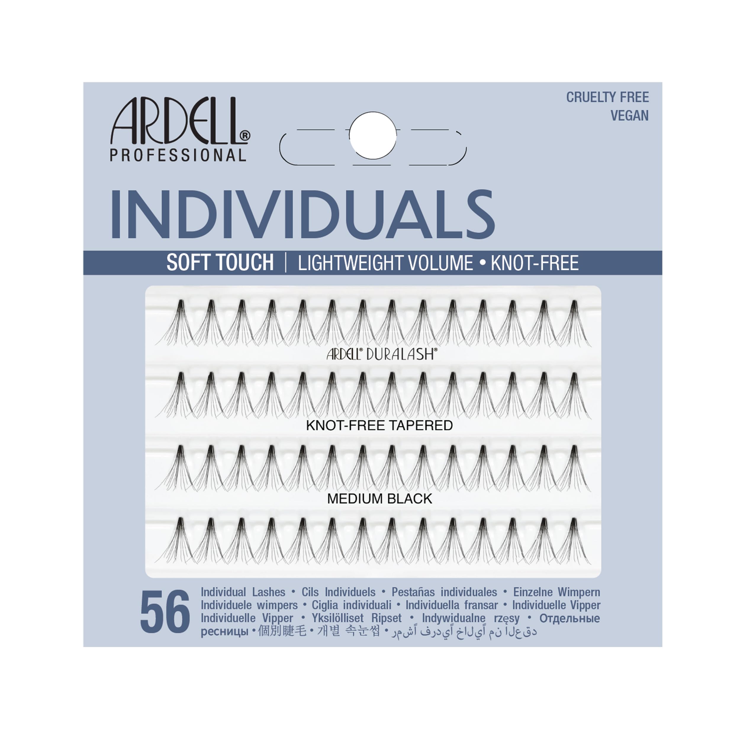 ardell-soft-touch-individuals-knot-free-medium-black-faux-cils-individuels-sans- image 1