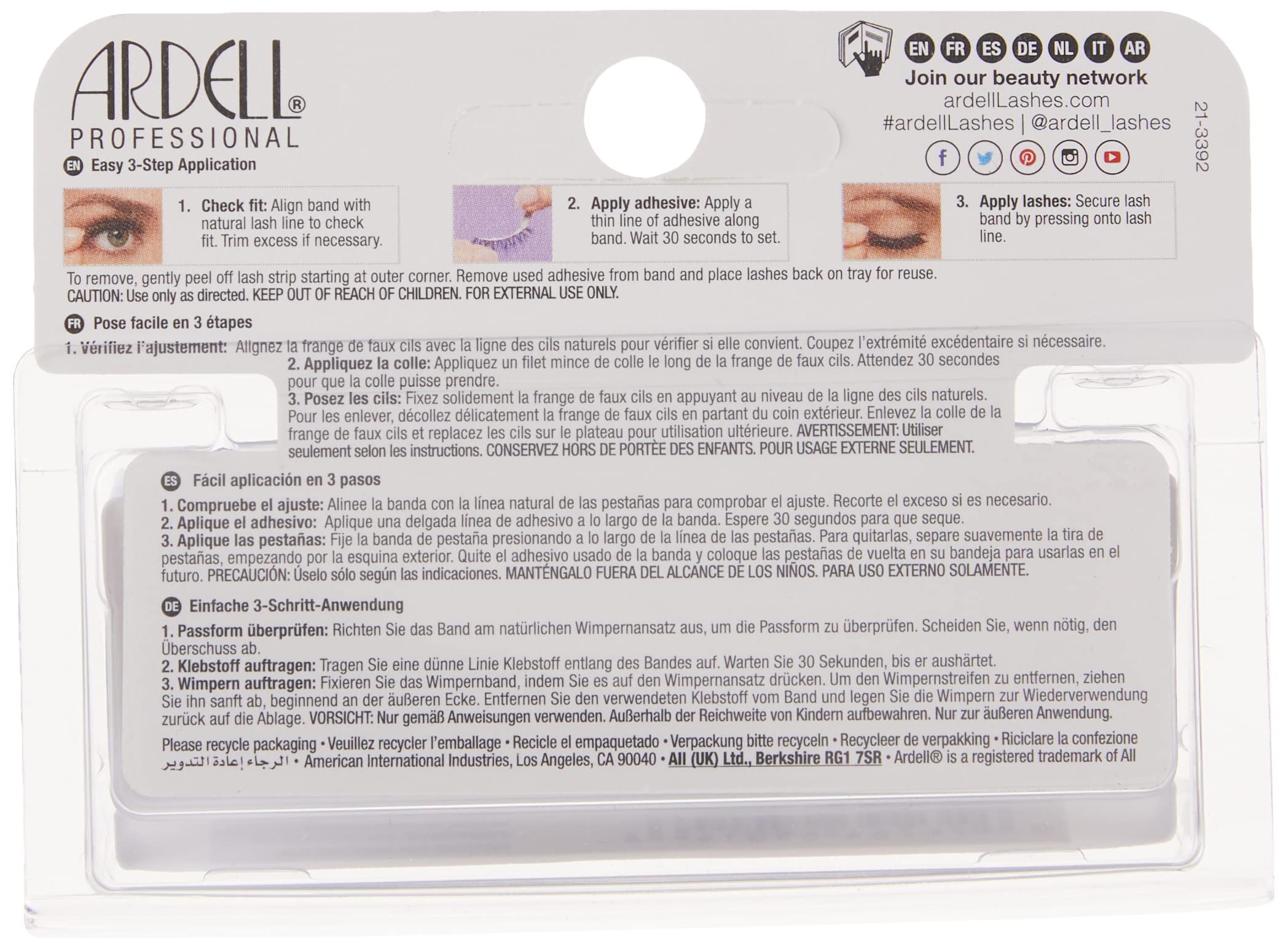 ardell-pro-natural-lash-demi-pixies-faux-cils-par-sections-demi-bande-noir-effet image 2