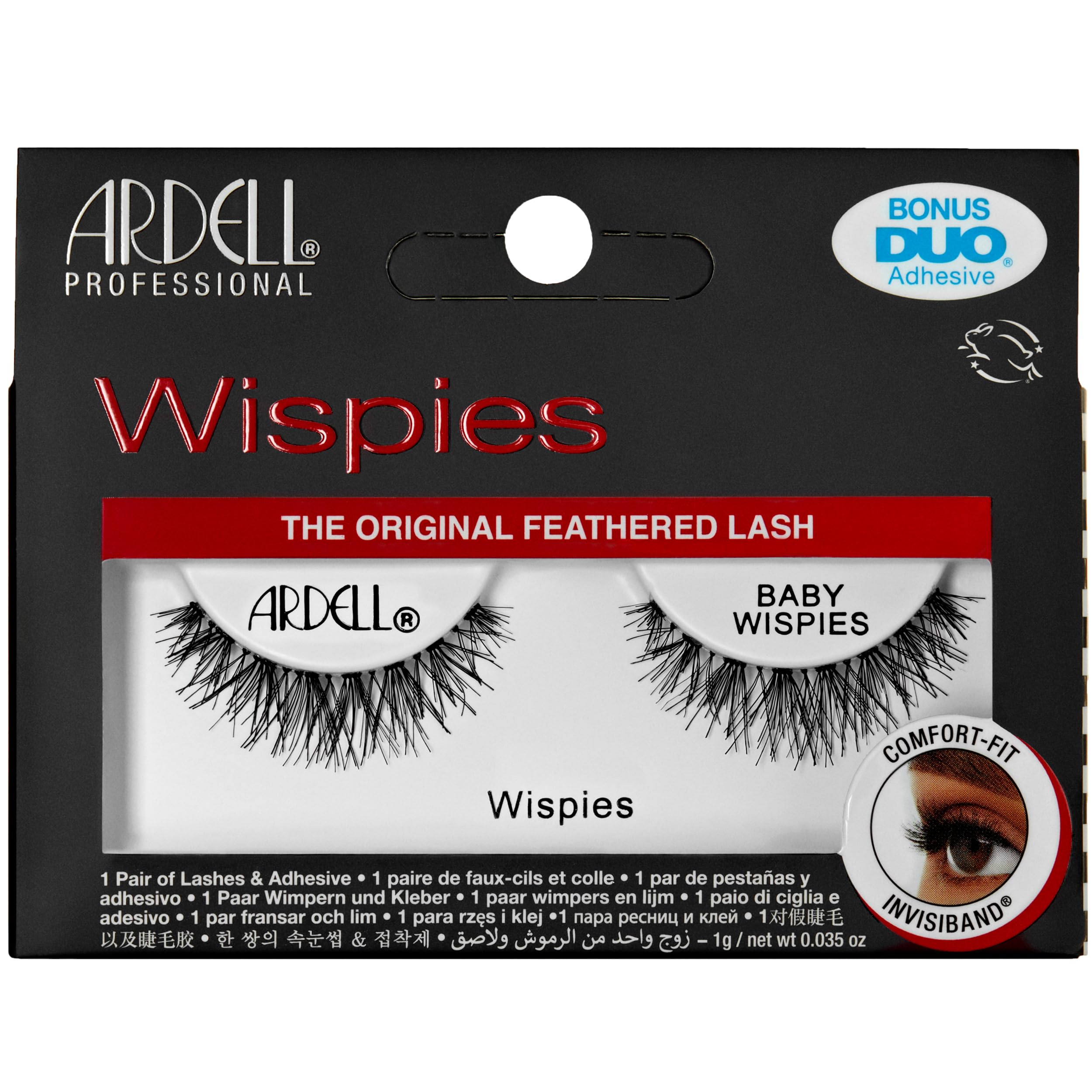 ardell-baby-wispies-faux-cils-vegan-criss-cross-l-gers-avec-colle-duo-effet-plum image 1