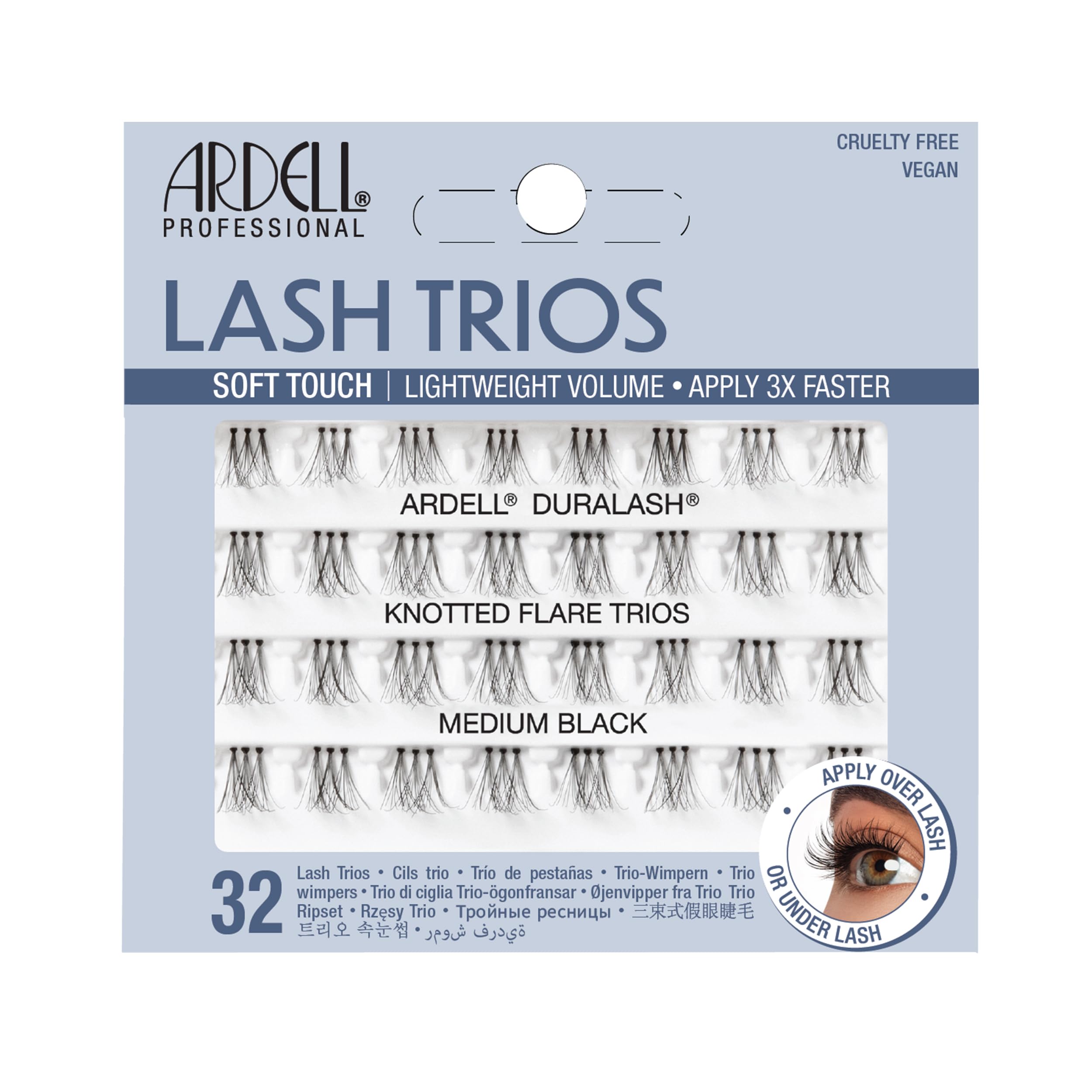 ardell-soft-touch-trios-individuals-medium-black-faux-cils-individuels-en-trios- image 1