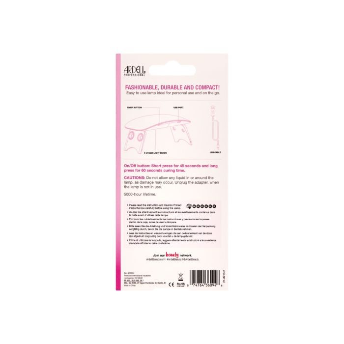 ardell-nail-addict-lampe-uv-led-6-watts-s-chage-gel-avec-2-minuteries-dur-e-de-v image 3