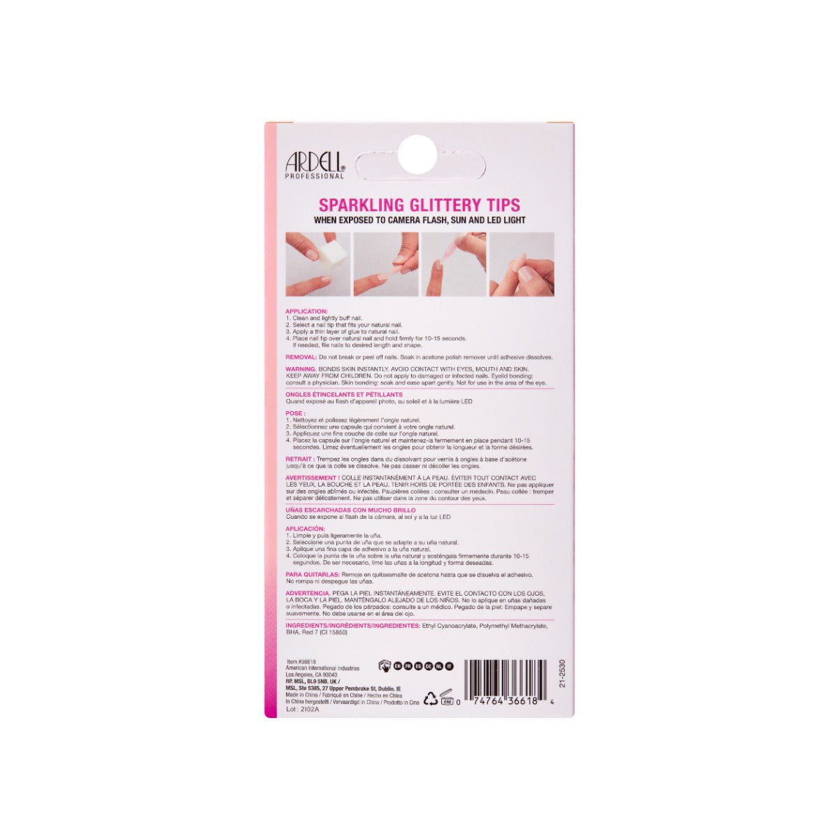 ardell-nail-addict-flash-sparkle-blazing-heart-faux-ongles-press-on-avec-paillet image 3