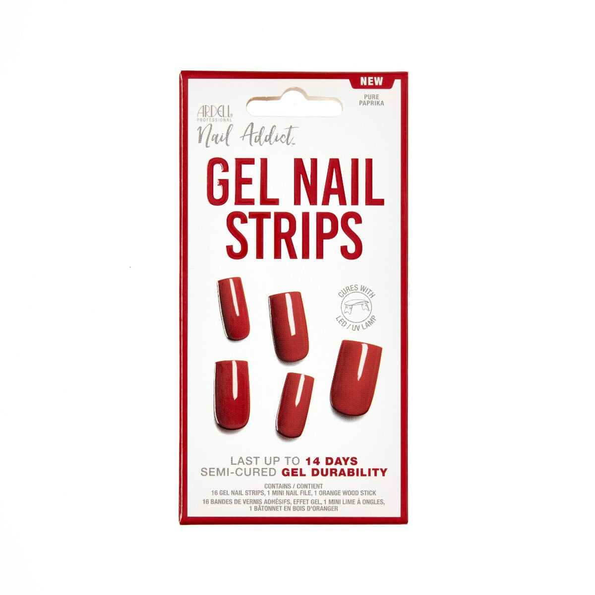 ardell-nail-addict-gel-nail-strips-pure-paprika-bandes-vernis-gel-semi-permanent image 1