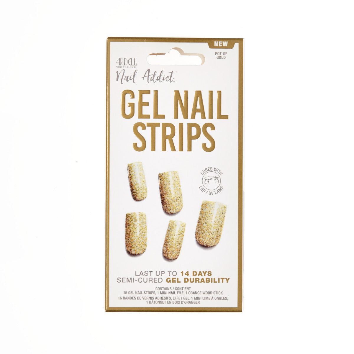 ardell-nail-addict-gel-nail-strips-pot-of-gold-bandes-de-semi-permanent-durcir-s image 1