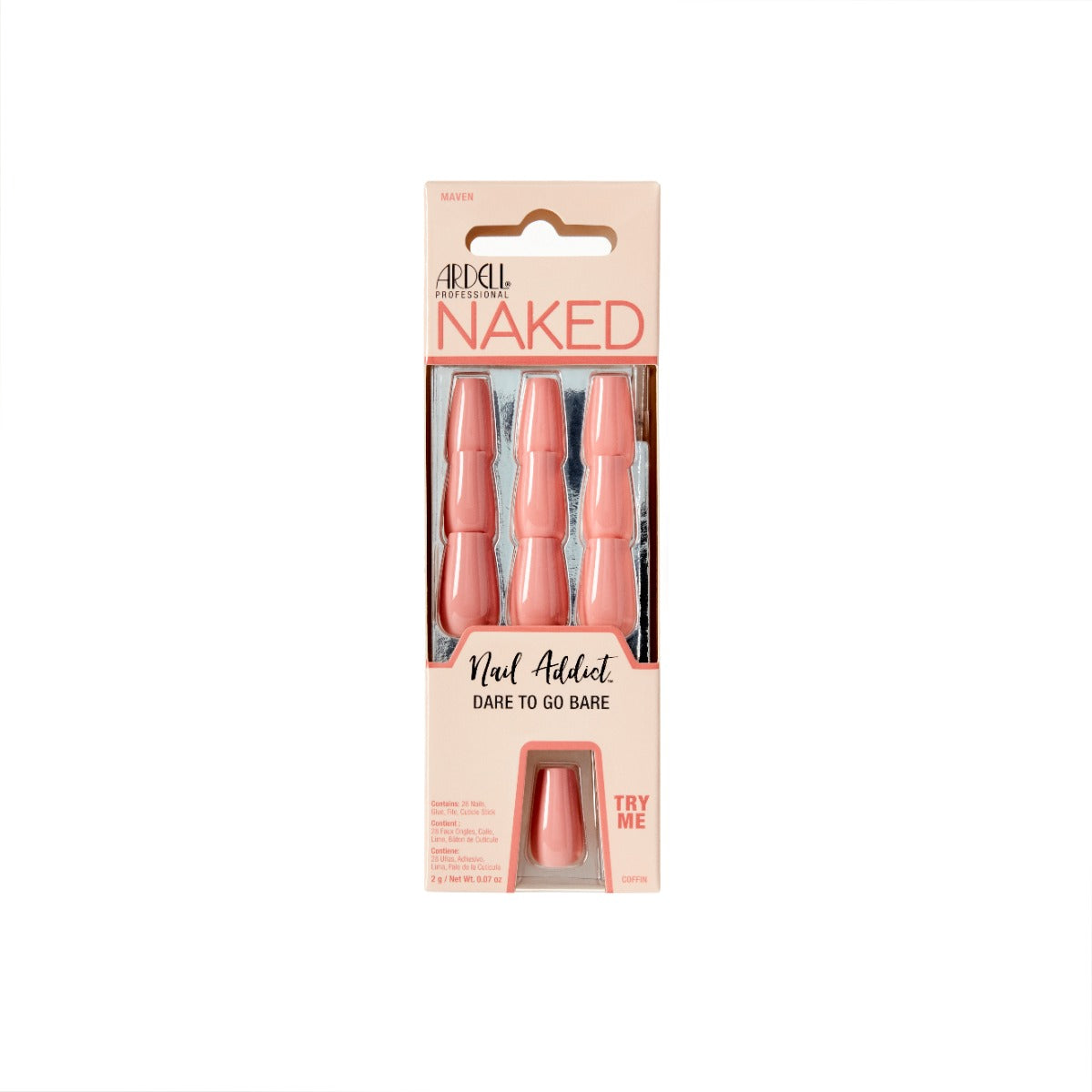 ardell-nail-addict-naked-maven-faux-ongles-press-on-coffin-moyenne-finition-nude image 1