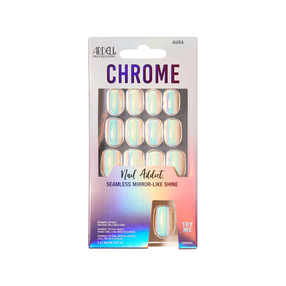 ardell-nail-addict-chrome-aura-faux-ongles-press-on-carr-court-effet-chrome-opal image 1