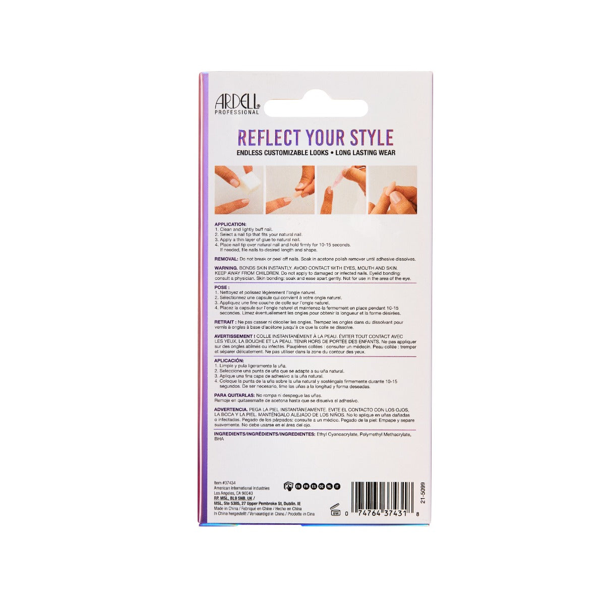 ardell-nail-addict-chrome-retrograde-faux-ongles-press-on-carr-s-courts-effet-ch image 3