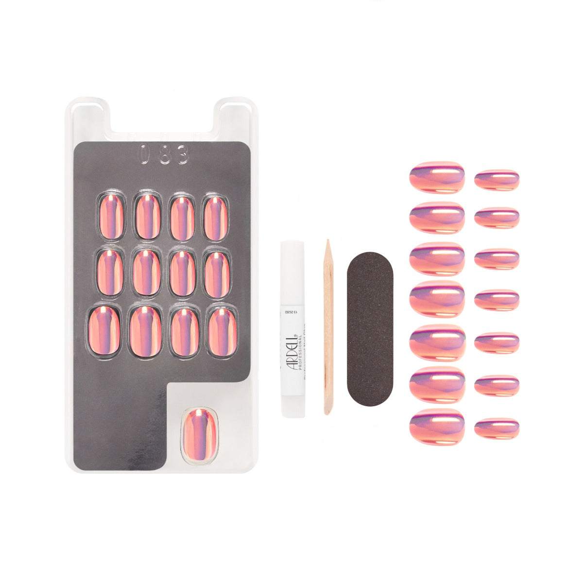 ardell-nail-addict-chrome-orb-kit-faux-ongles-press-on-short-round-finition-chro image 4