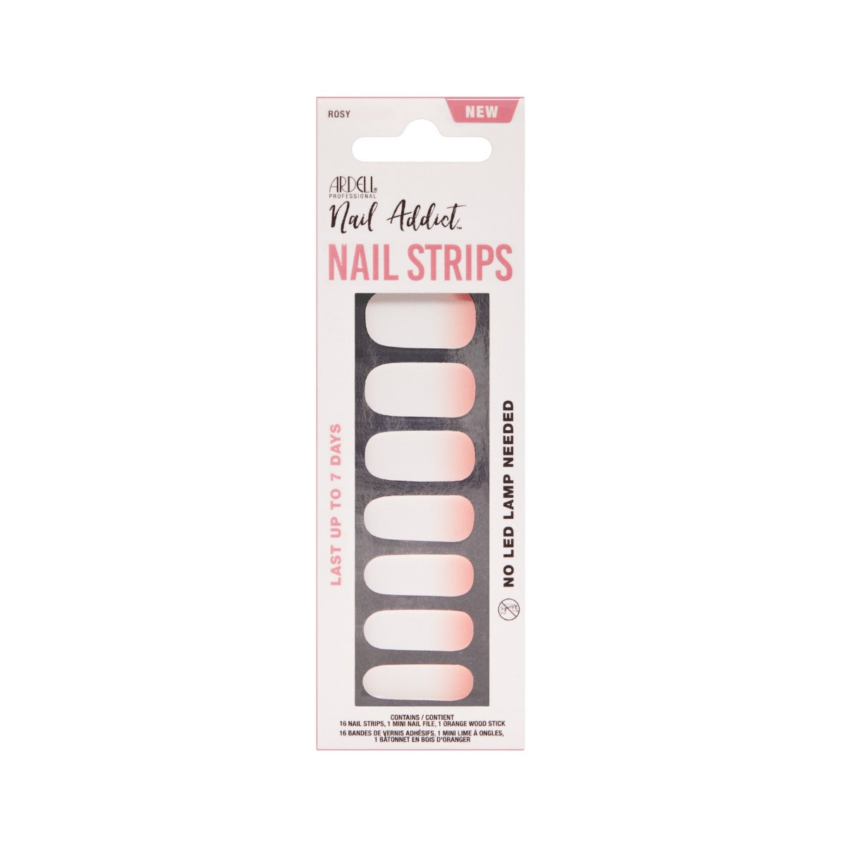 ardell-nail-addict-nail-strips-bandes-vernis-rosy image 1