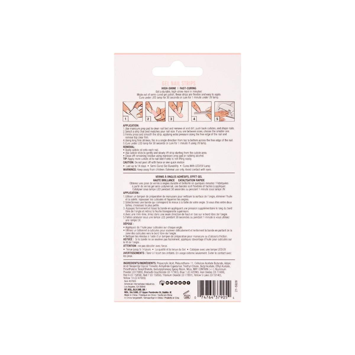 ardell-nail-addict-gel-nail-strips-bandes-vernis-gel-semi-cured-first-kiss-14-jo image 4