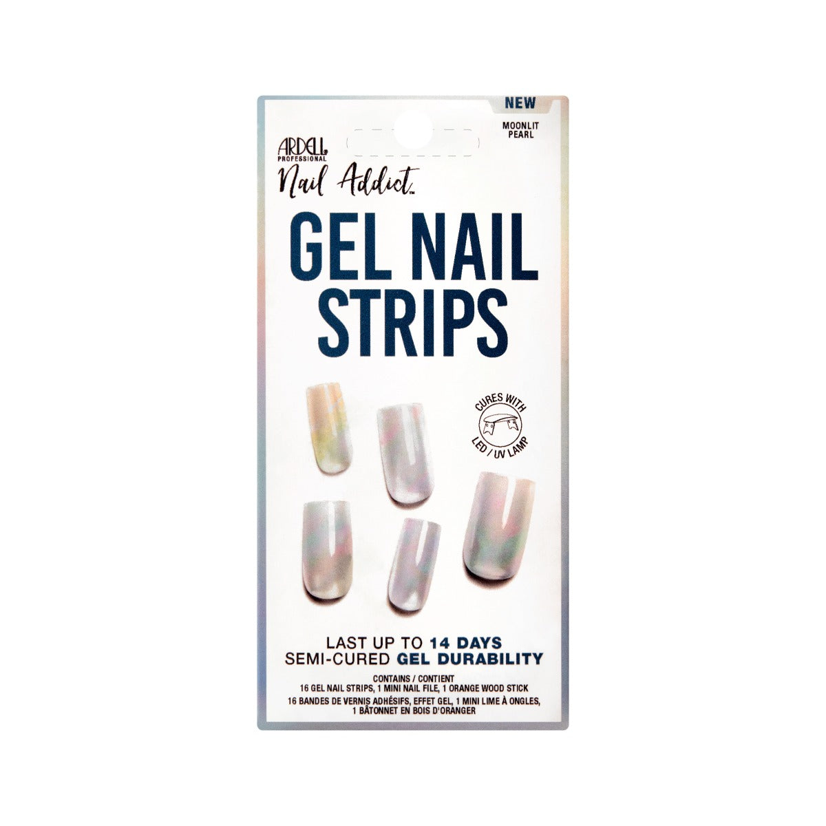 ardell-nail-addict-bandes-gel-semi-cured-moonlit-pearl-manucure-14-jours-sans-la image 1