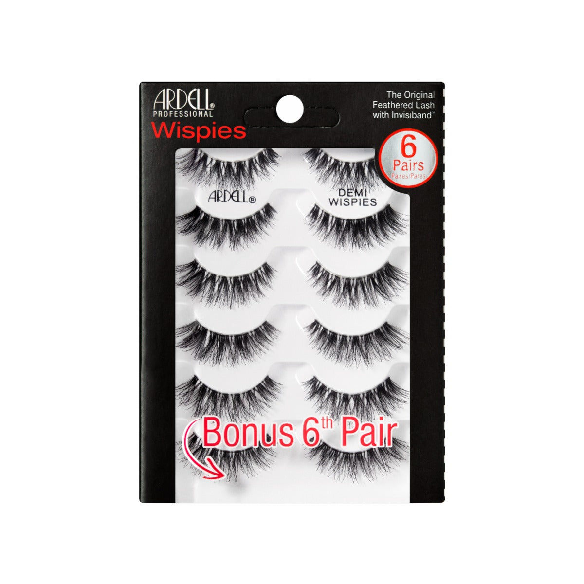 ardell-demi-wispies-faux-cils-bandeau-6-paires-effet-bouriff-mi-long-iconique image 1