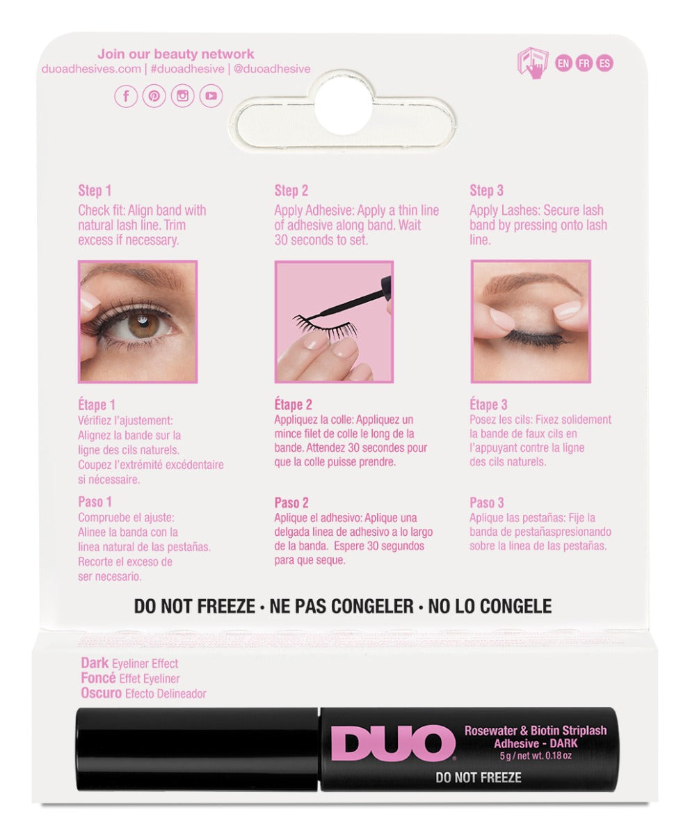 duo-rosewater-biotin-striplash-adhesive-dark-colle-pour-faux-cils-noire-nourriss image 4