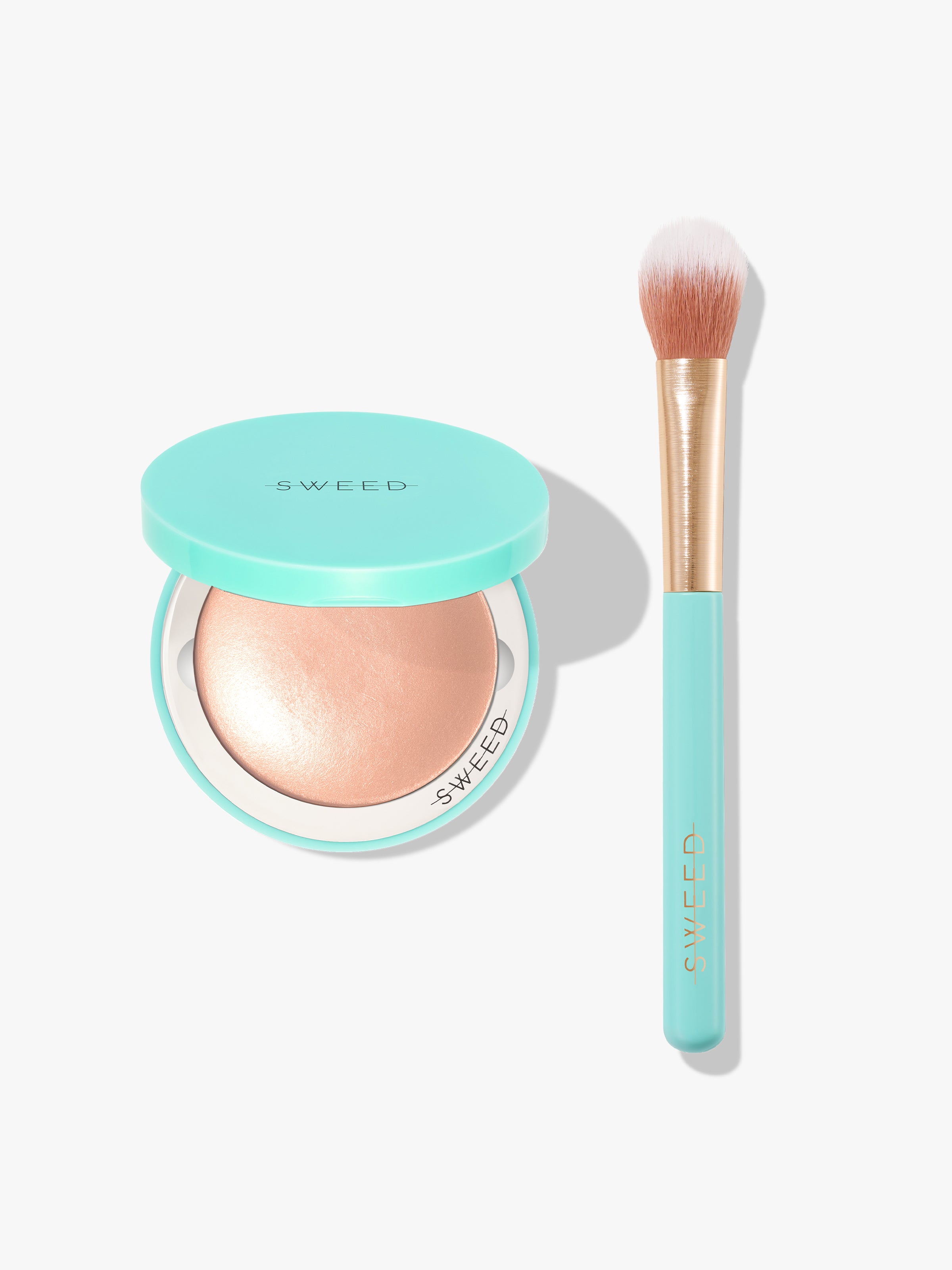 sweed-radiant-glow-set-coffret-enlumineur-highlighter-pinceau-highlighter-brush- image 1
