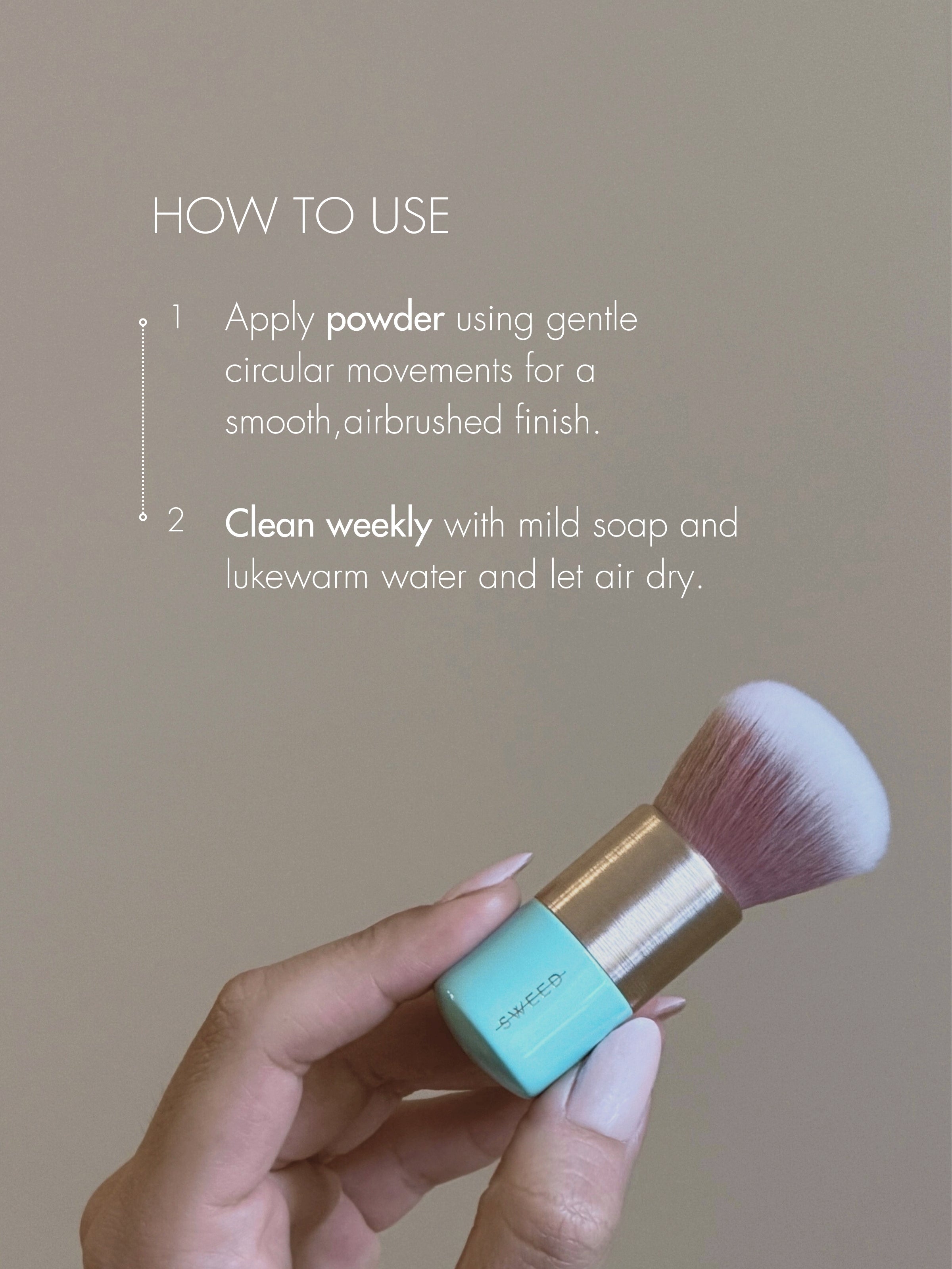 sweed-kabuki-brush-pinceau-kabuki-vegan-manche-court-pour-poudre-bronzer-et-fond image 4
